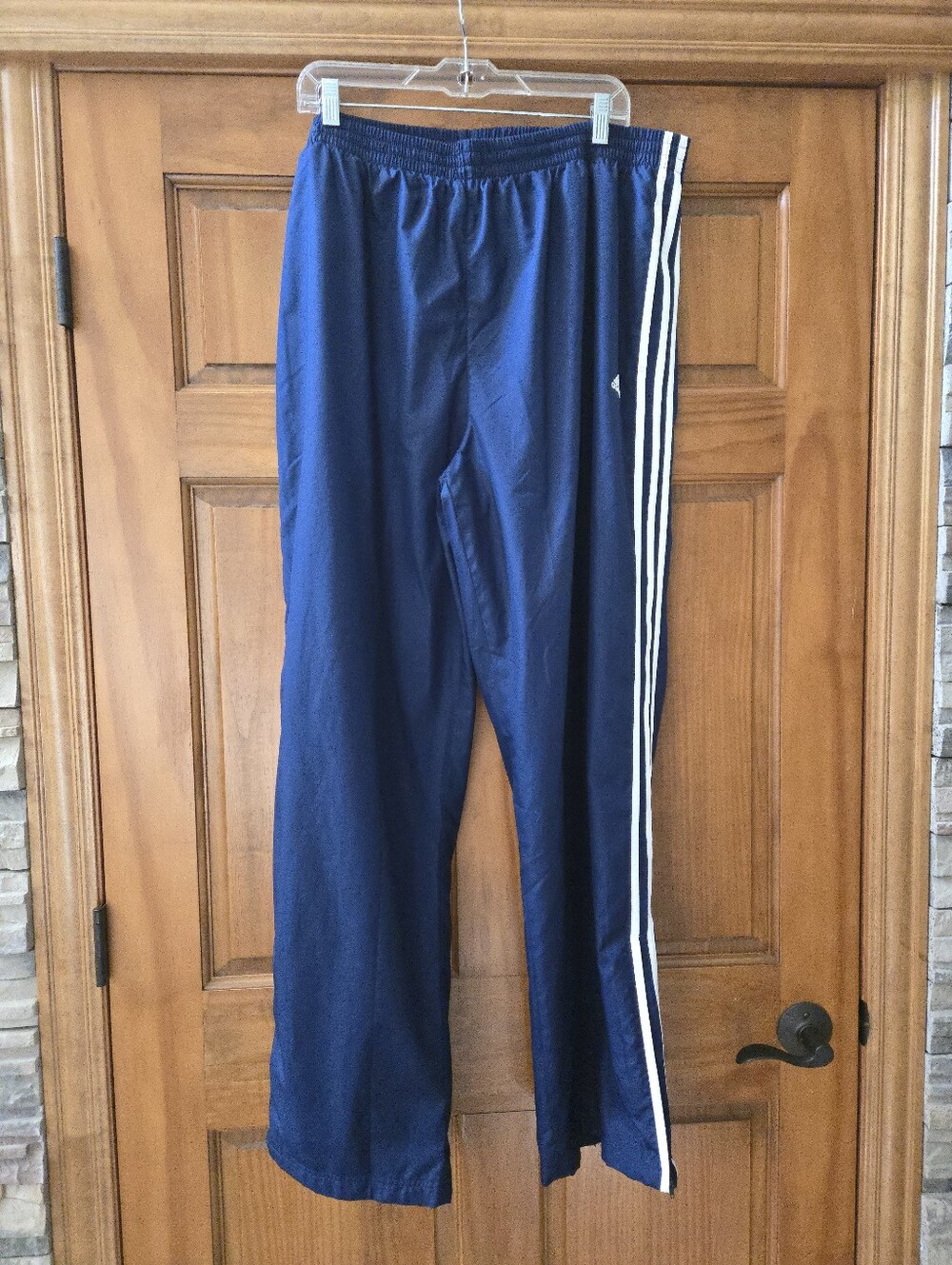 Adidas Climaproof Lined Sweatpants Blue White Stripes XL